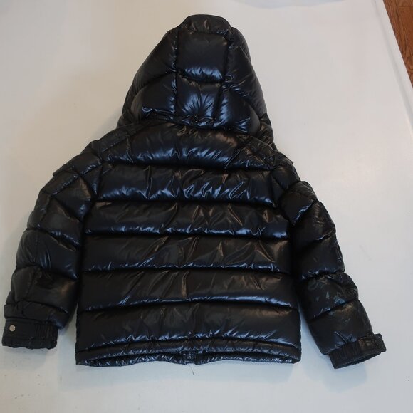 Authentic Boys Moncler 'New_Maya_Giubboto' Black Hooded Down Puffer Coat 8 Anni - Picture 6 of 14